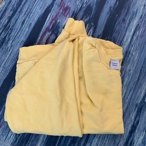 Outdoor voices cropped yellow crew neck